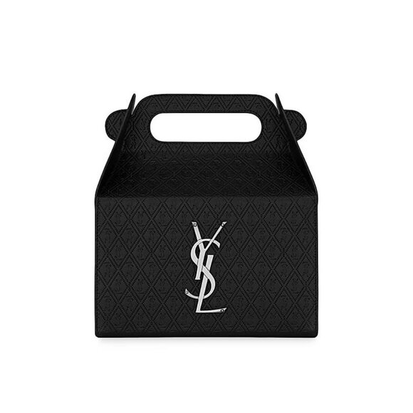 Yves Saint Laurent Take Away Box in Black Leather - Picture 2 of 5